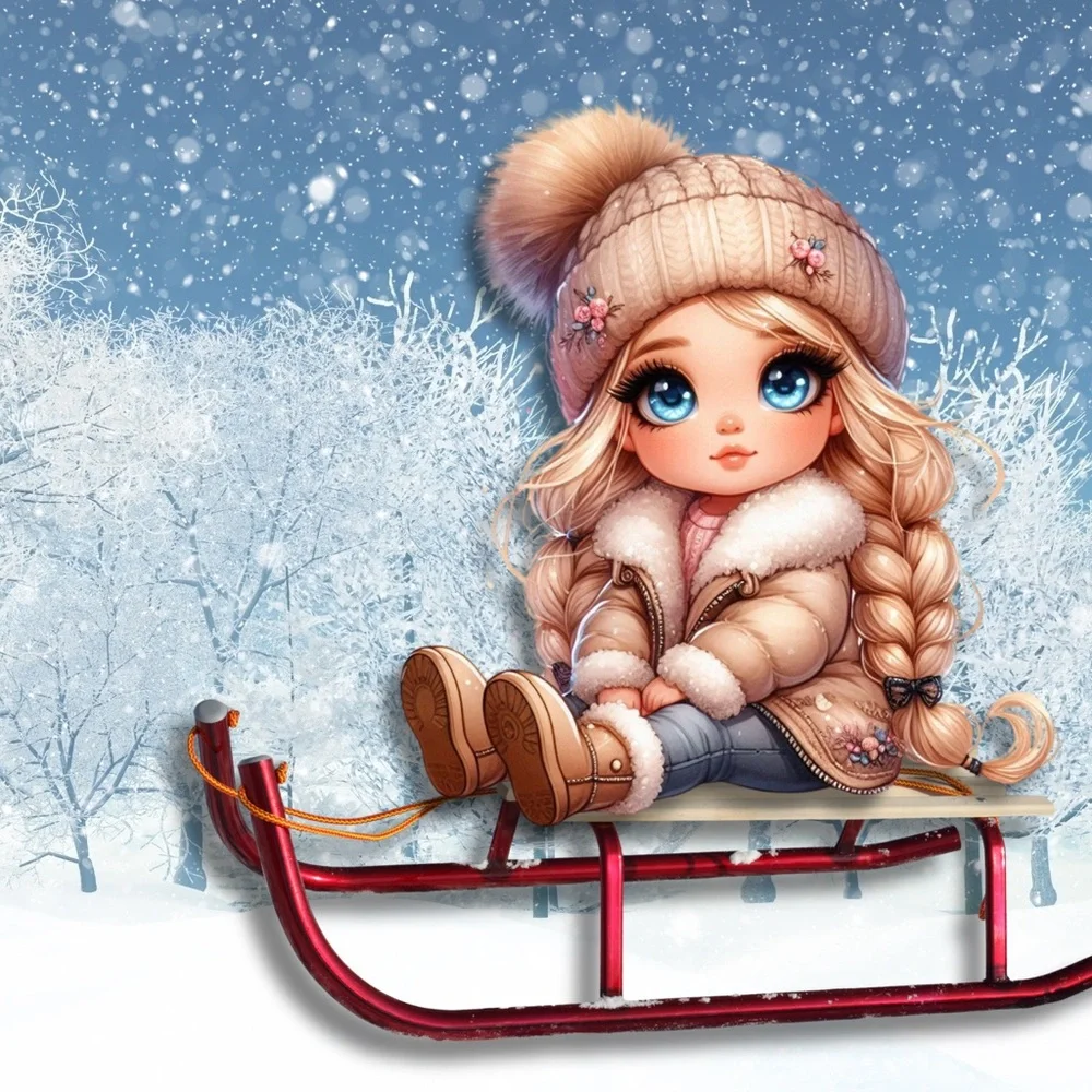 Snow Bunny CutiePie 2026 12 Month Calendar Jan-Dec
